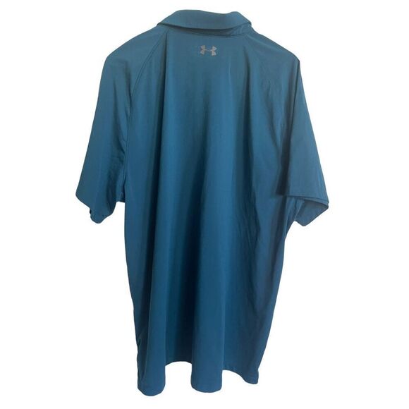 Under Armour Men's Orange And Blue Colorblock Loose Heatgear Polo Size 2XL - Picture 8 of 13